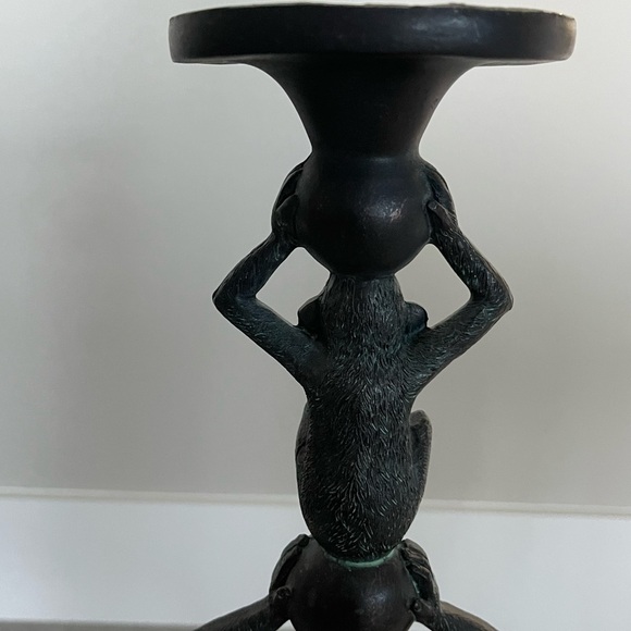 Three monkey candle holder - Picture 7 of 12
